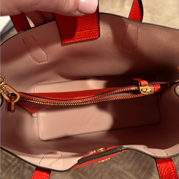 Tory Burch Red Leather Tote Bag - Picture 3 of 6